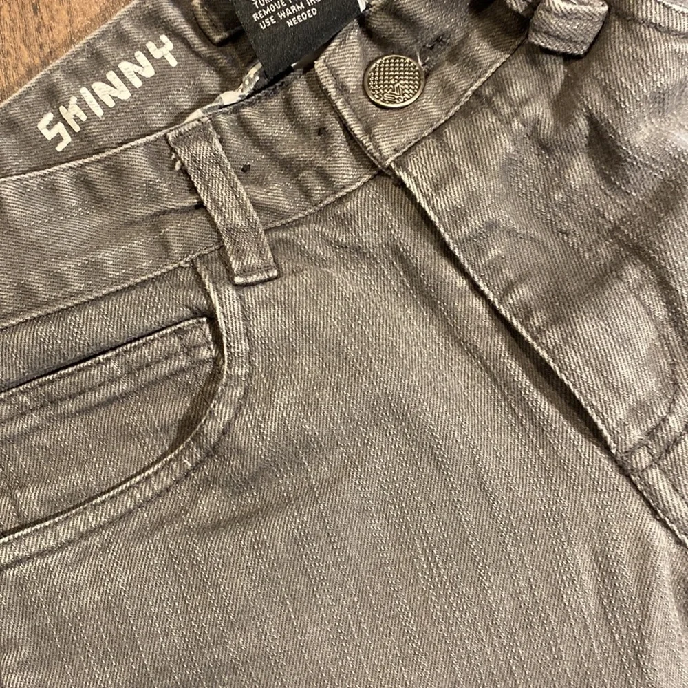 Shaun White adjustable waist skinny jeans size 10 grey skater boy